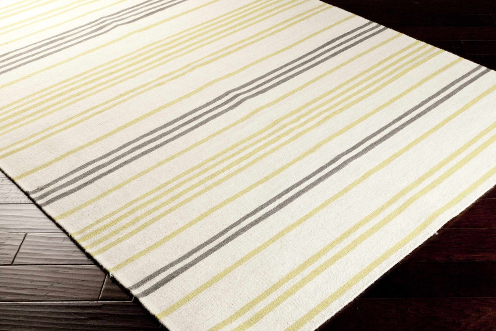 Aloma Contemporary Stripes Olive And Beige Area Rug - The Rug Decor