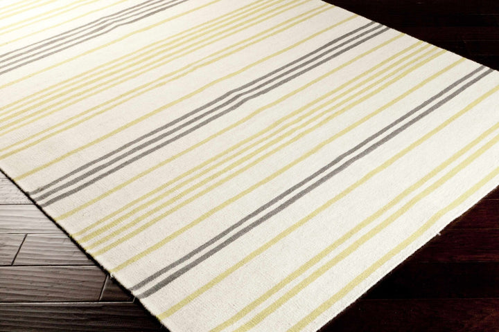 Aloma Contemporary Stripes Olive And Beige Area Rug - The Rug Decor
