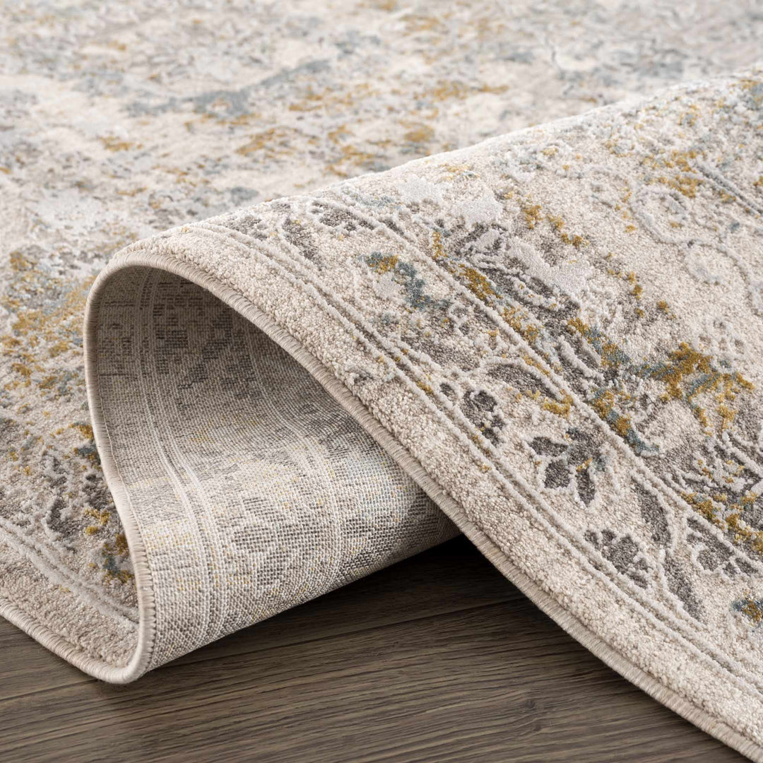 Alroy Traditional Floral Design Brown And Gray Area Rug - The Rug Decor
