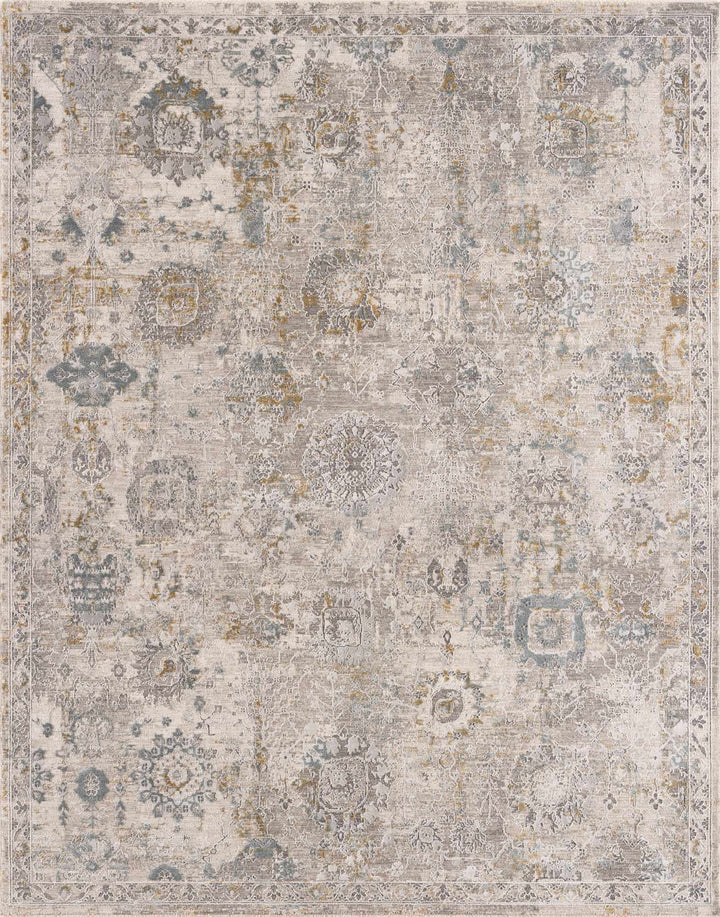 Alroy Traditional Floral Design Brown And Gray Area Rug - The Rug Decor