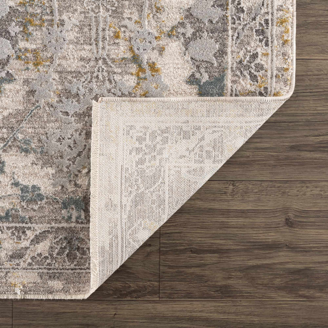Alroy Traditional Floral Design Brown And Gray Area Rug - The Rug Decor