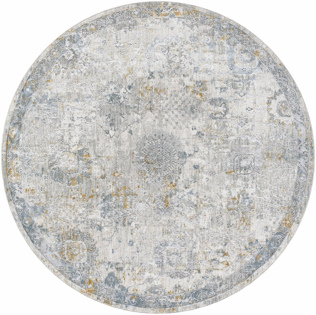 Alroy Traditional Floral Design Brown And Gray Area Rug - The Rug Decor