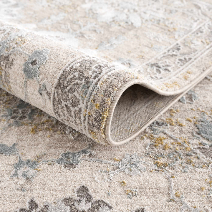 Alroy Traditional Floral Design Brown And Gray Area Rug - The Rug Decor