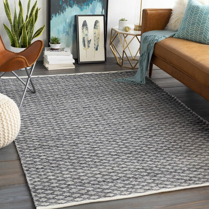 Alta Modern Style Gray And Ivory Hand Woven Area Rug - The Rug Decor