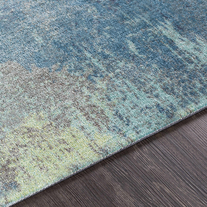 Alvaton Modern Abstract Design Blue And Gray Area Rug