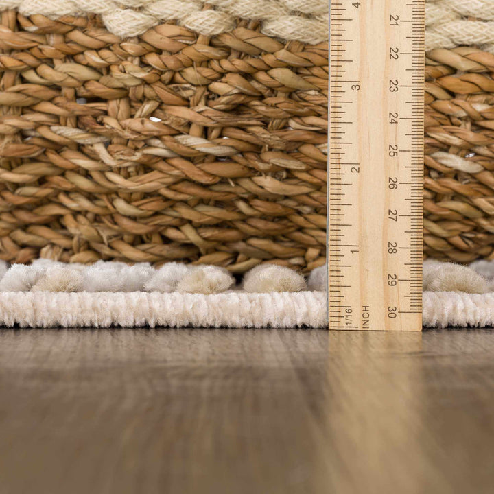 Alvan 3D Modern Stripe Pattern Tan And Off White Washable Rug - The Rug Decor