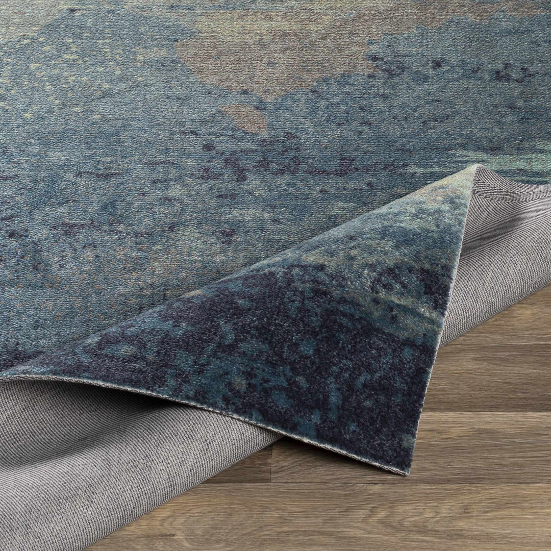 Alvaton Modern Abstract Design Blue And Gray Area Rug - The Rug Decor