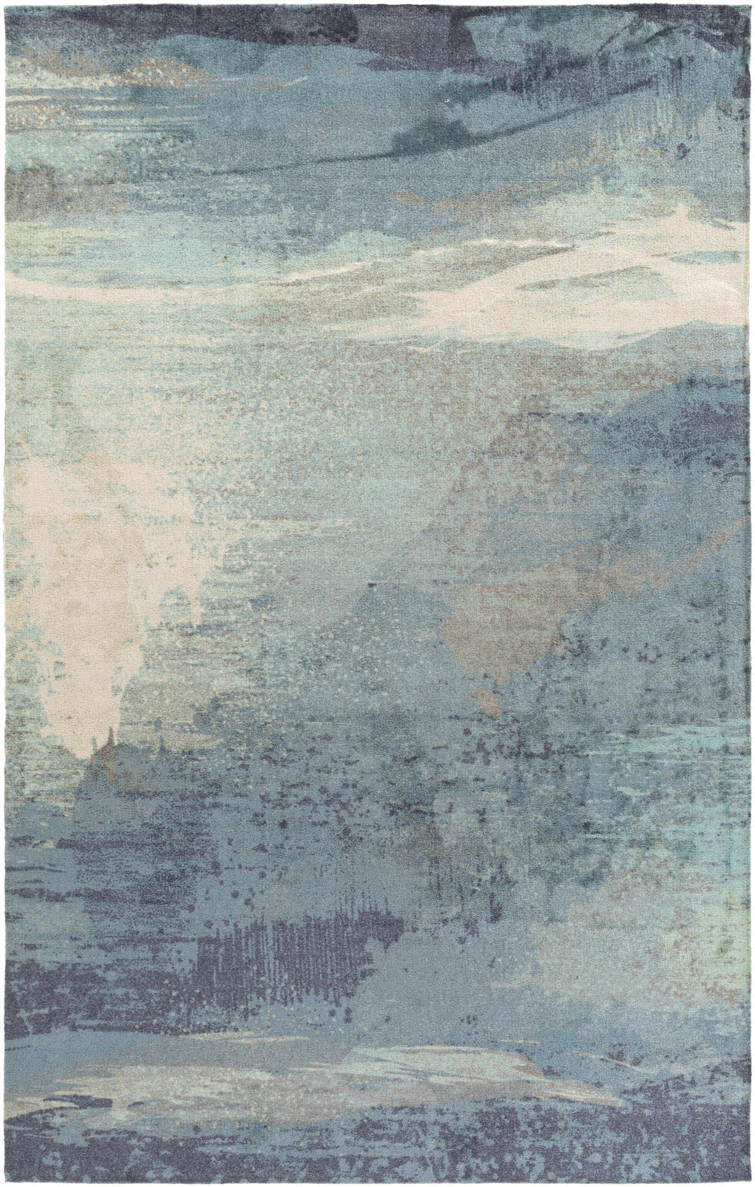 Alvaton Modern Abstract Design Blue And Gray Area Rug - The Rug Decor