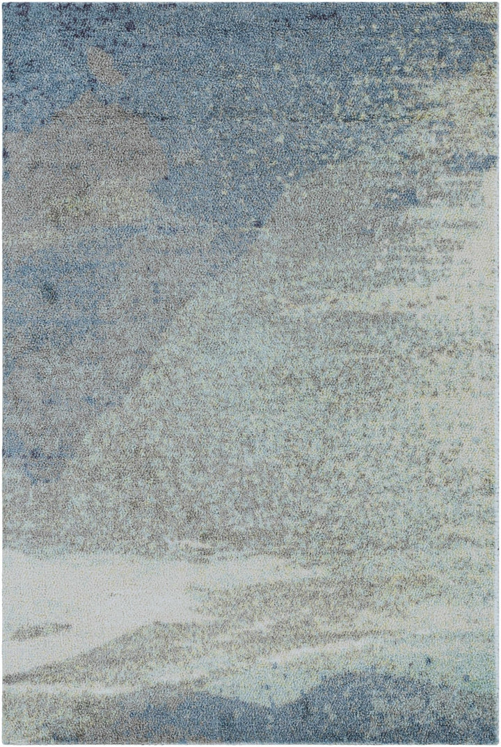 Alvaton Modern Abstract Design Blue And Gray Area Rug - The Rug Decor