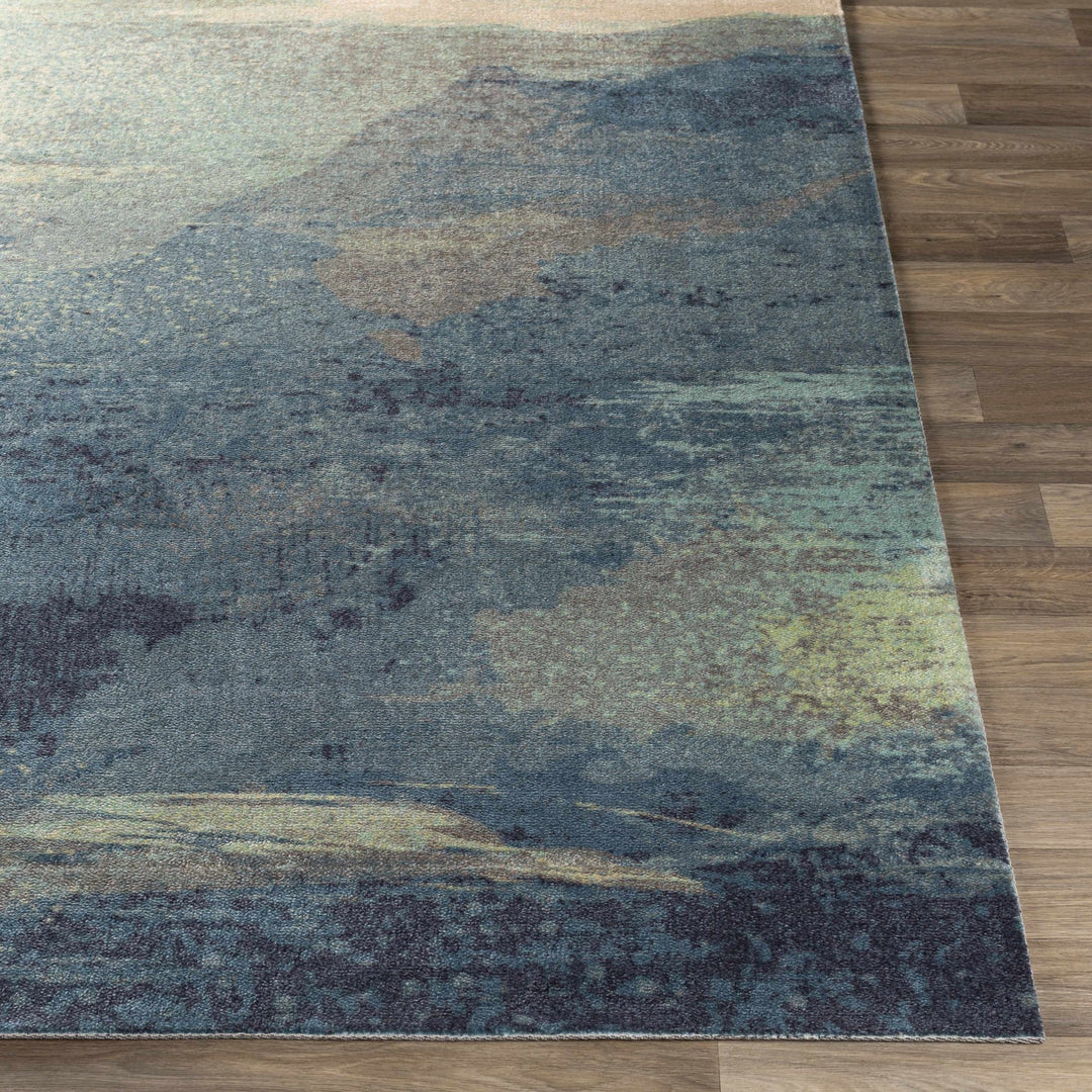 Alvaton Modern Abstract Design Blue And Gray Area Rug - The Rug Decor