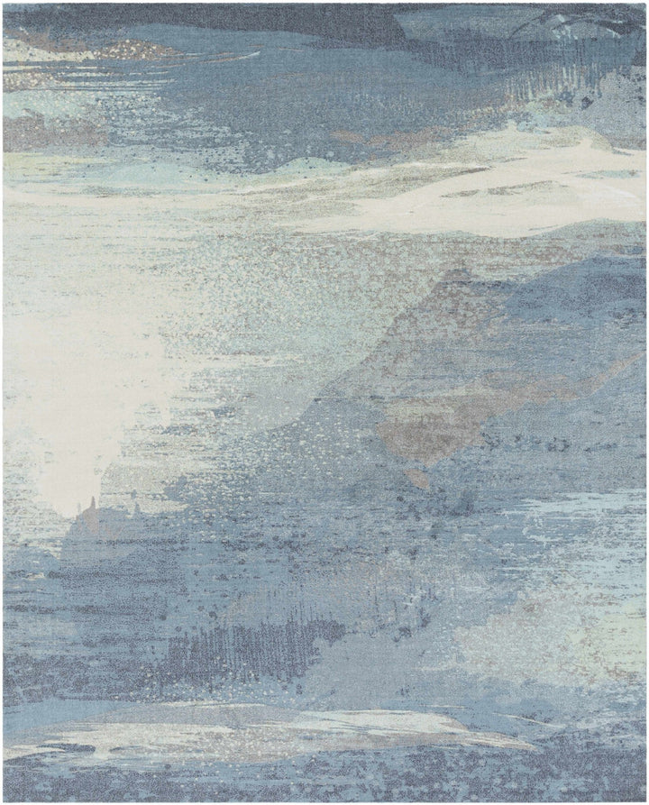 Alvaton Modern Abstract Design Blue And Gray Area Rug - The Rug Decor