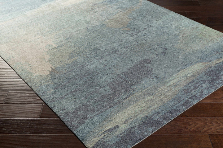 Alvaton Modern Abstract Design Blue And Gray Area Rug - The Rug Decor