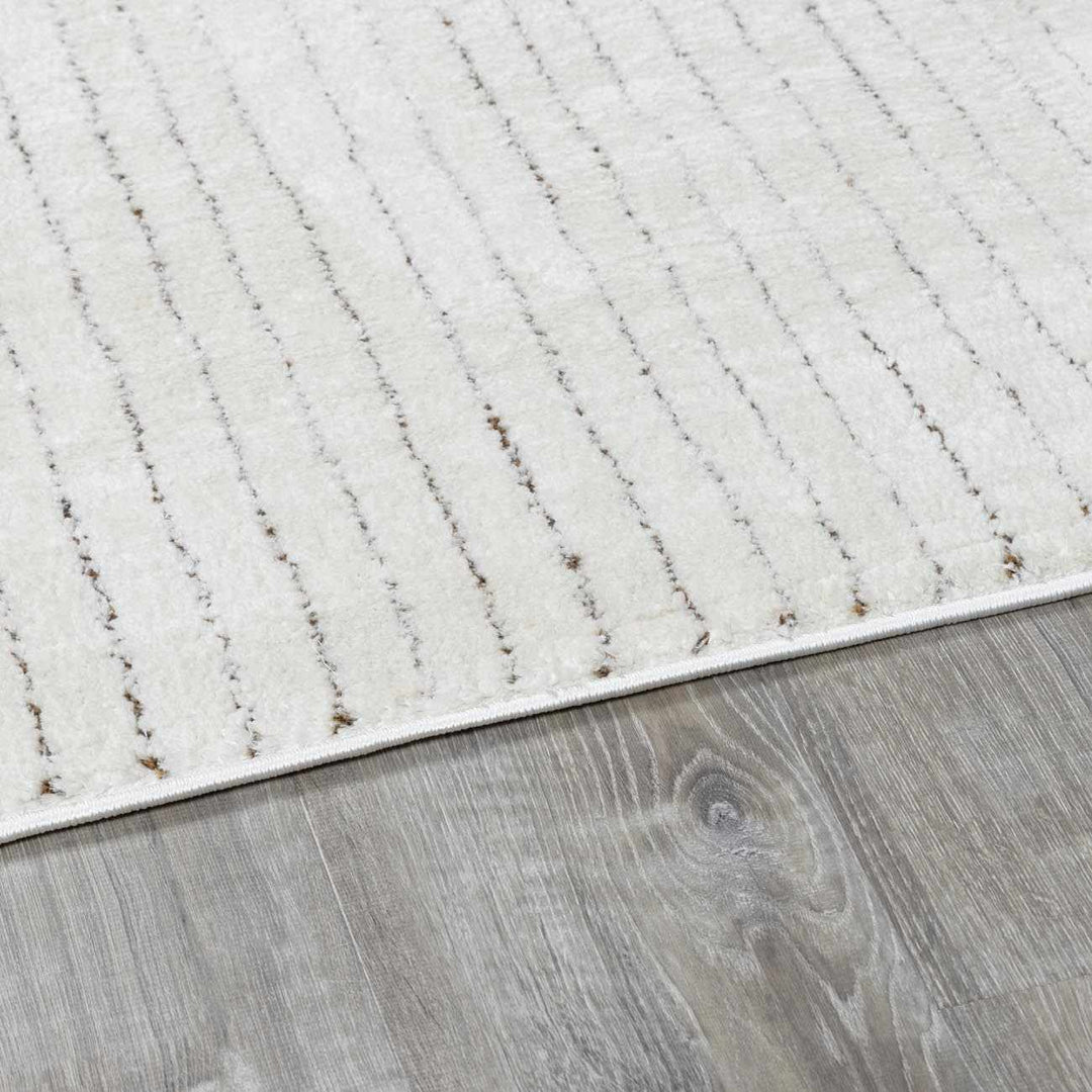 Alvina Contemporary Style Ivory And Brown Area Rug - The Rug Decor
