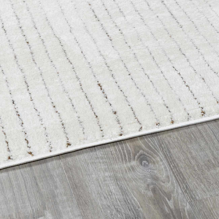 Alvina Contemporary Style Ivory And Brown Area Rug - The Rug Decor