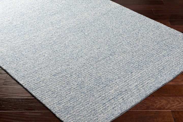 Alyra Contemporary Blue And Beige Wool Rug - The Rug Decor