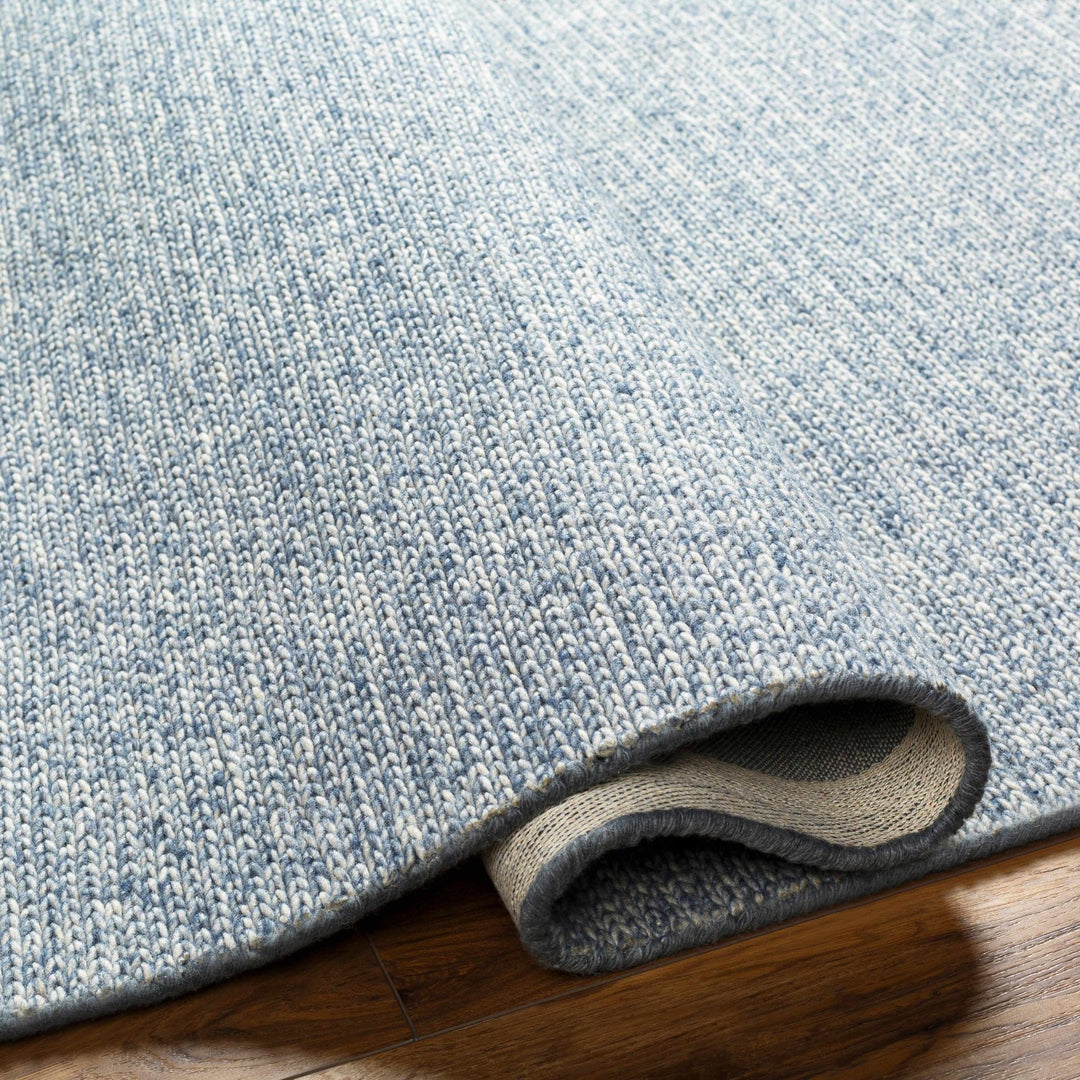 Alyra Contemporary Blue And Beige Wool Rug - The Rug Decor
