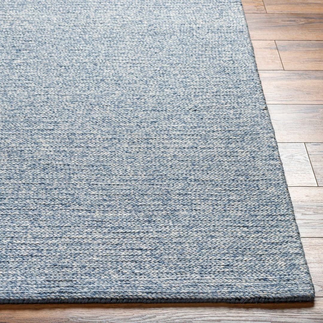 Alyra Contemporary Blue And Beige Wool Rug - The Rug Decor