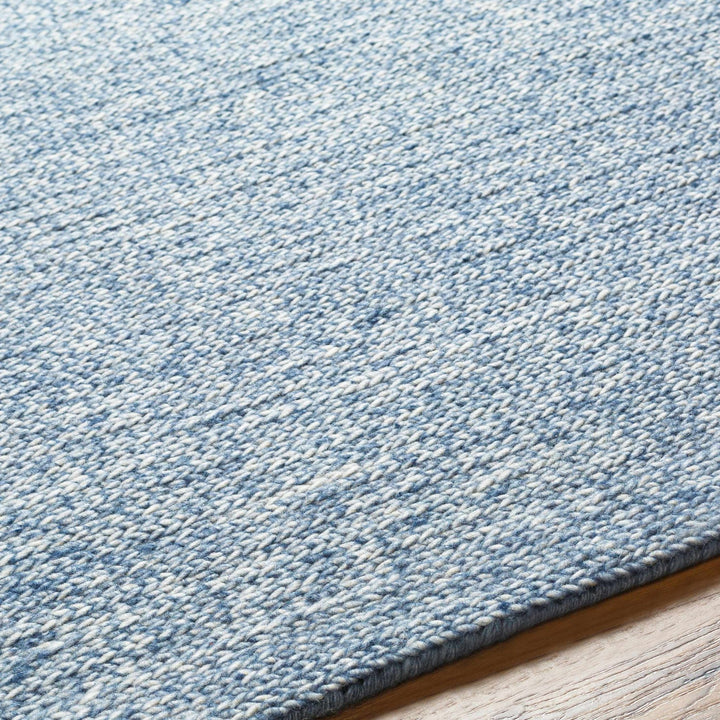 Alyra Contemporary Blue And Beige Wool Rug - The Rug Decor