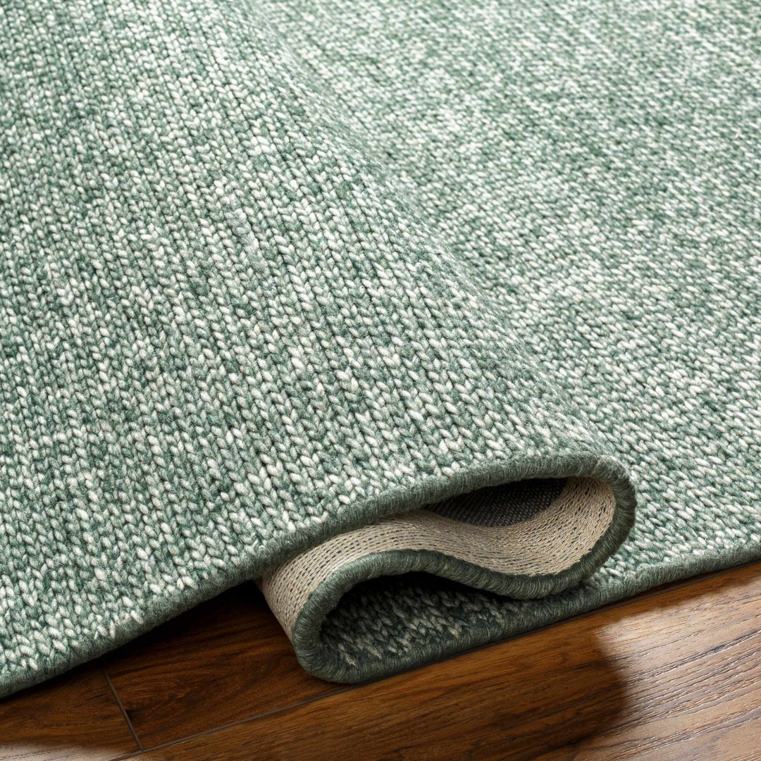 Alyra Contemporary Green And Beige Solid Area Rug - The Rug Decor