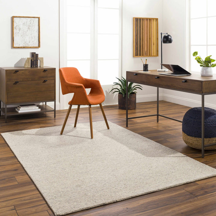 Alyra Contemporary Solid Beige Area Rug - The Rug Decor
