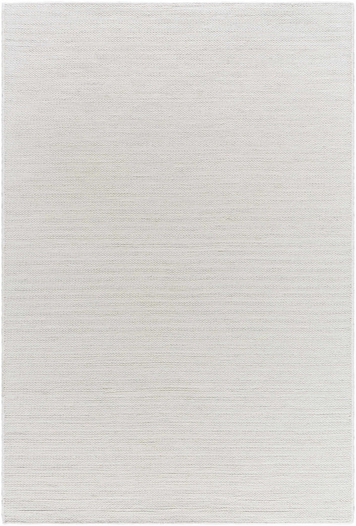 Alyra Modern White And Silver Wool Rug - The Rug Decor