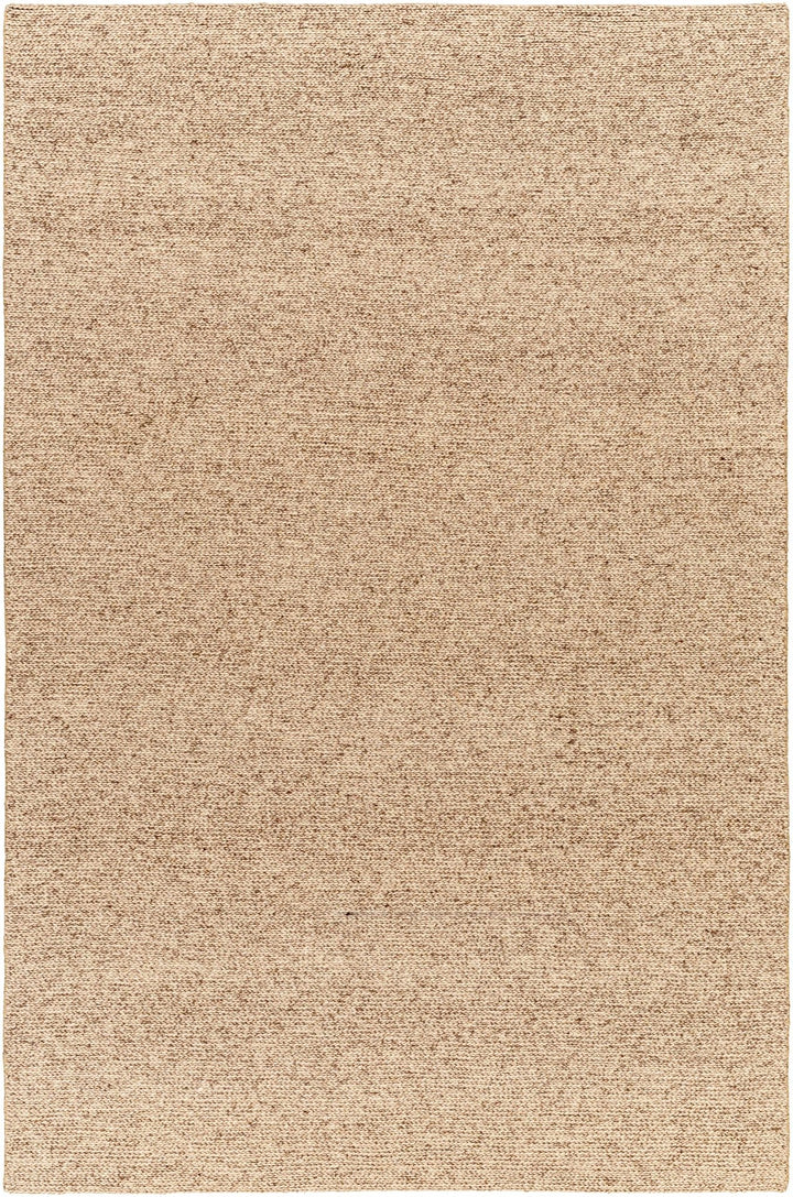 Alyra Tan Contemporary Solid Design Hand Woven Wool Rug - The Rug Decor