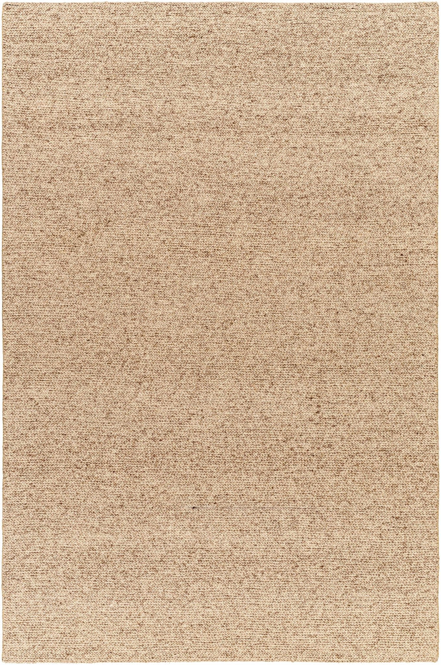 Alyra Tan Contemporary Solid Design Hand Woven Wool Rug - The Rug Decor
