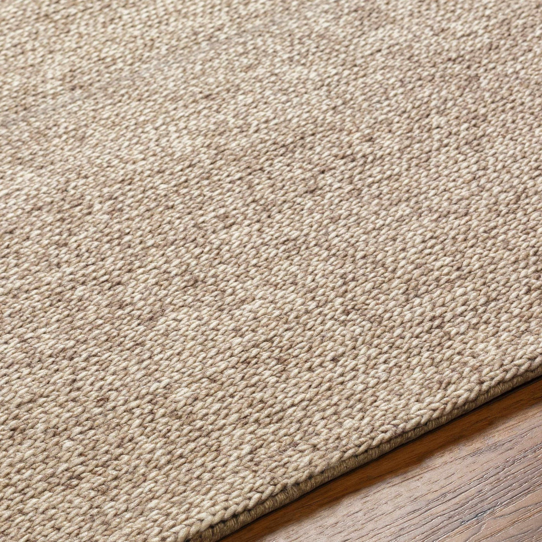 Alyra Tan Contemporary Solid Design Hand Woven Wool Rug - The Rug Decor