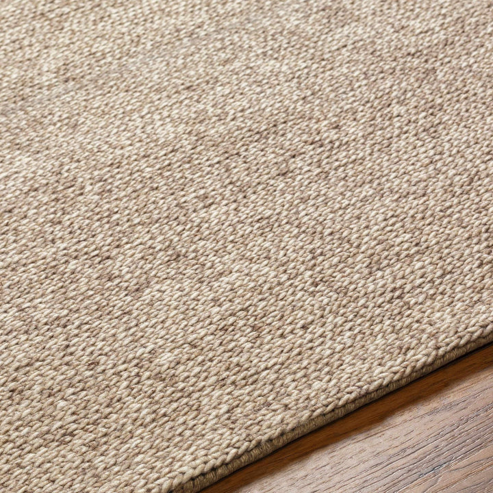 Alyra Tan Contemporary Solid Design Hand Woven Wool Rug - The Rug Decor