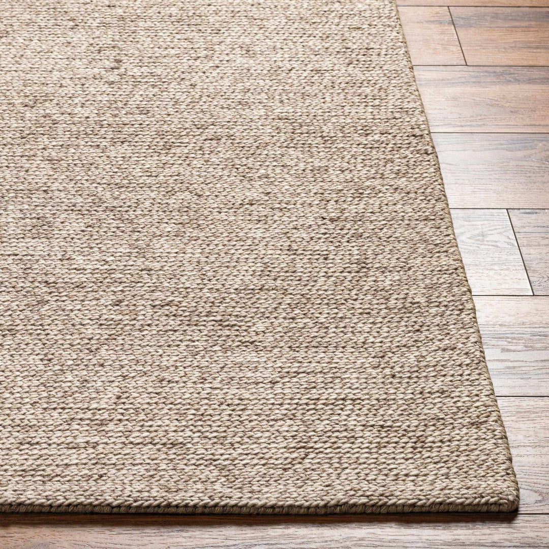 Alyra Tan Contemporary Solid Design Hand Woven Wool Rug - The Rug Decor