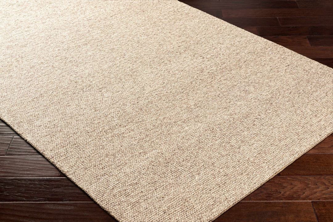 Alyra Tan Contemporary Solid Design Hand Woven Wool Rug - The Rug Decor