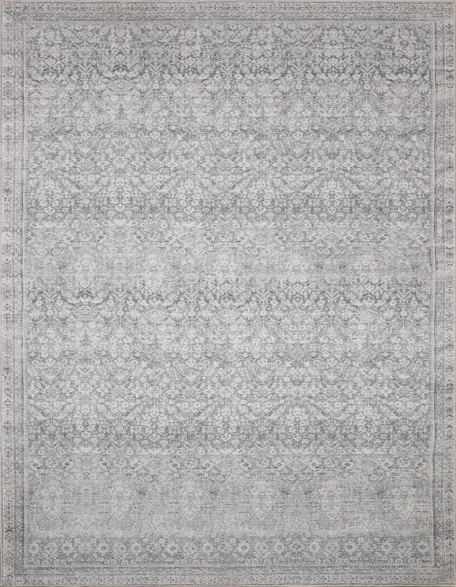 Alyria Traditional Style Gray And Silver Area Rug - The Rug Decor