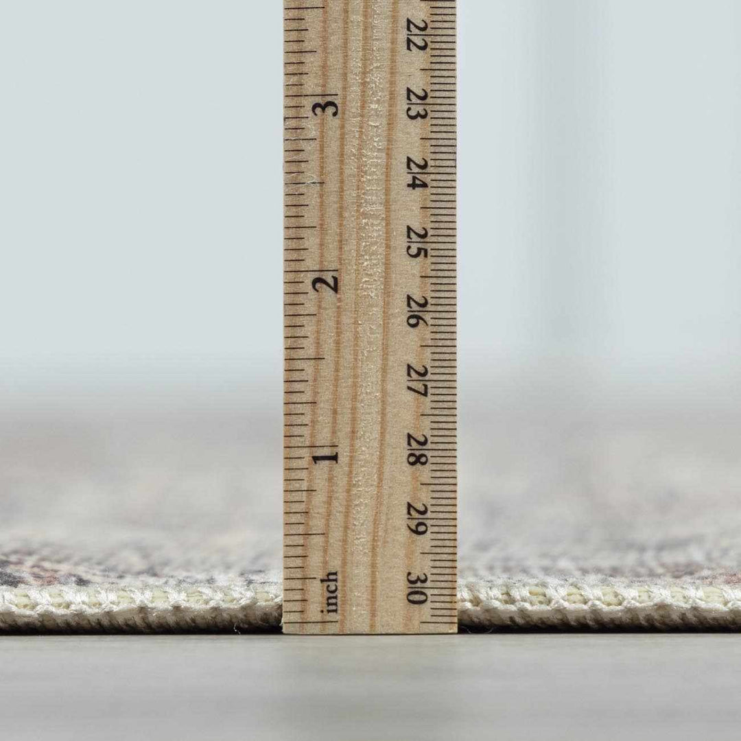 Alyria Traditional Taupe And Charcoal Machine Woven Area Rug - The Rug Decor