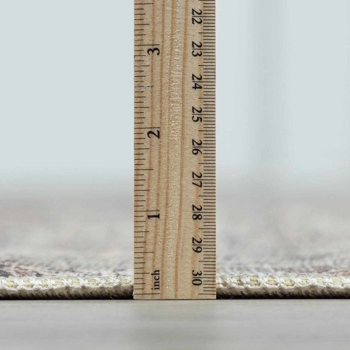 Alyria Traditional Taupe And Charcoal Machine Woven Area Rug - The Rug Decor
