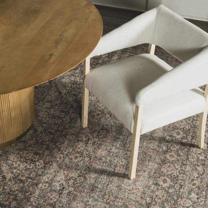 Alyria Traditional Taupe And Charcoal Machine Woven Area Rug - The Rug Decor