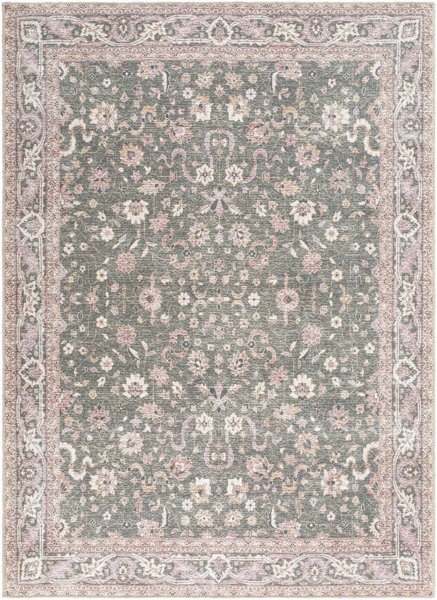 Alyson Traditional Green And Beige Washable Rug - The Rug Decor