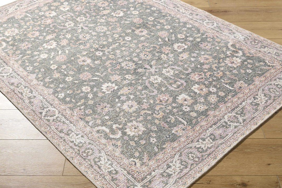 Alyson Traditional Green And Beige Washable Rug - The Rug Decor