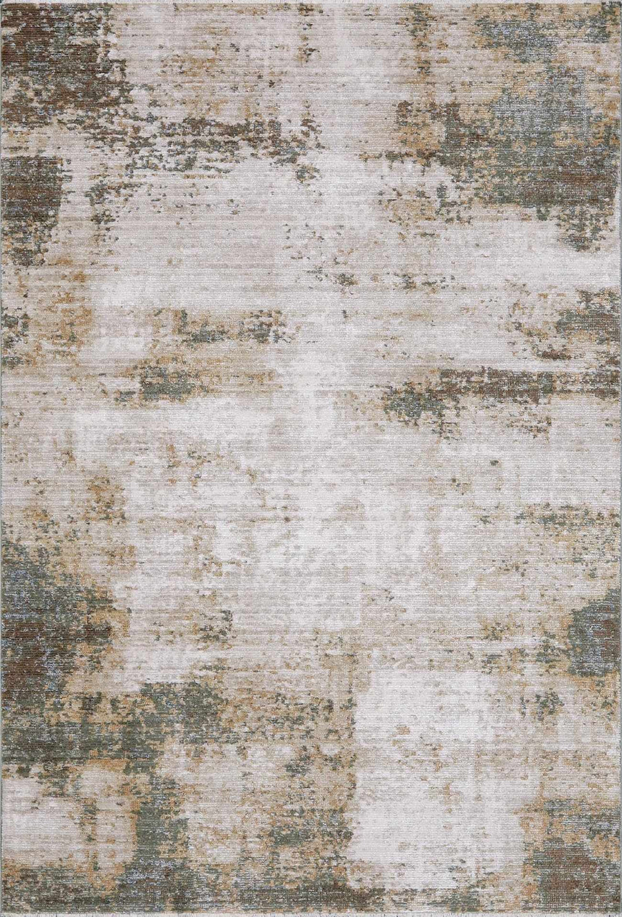 Amable Contemporary Abstract Gray And Olive Machine Woven Rug - The Rug Decor