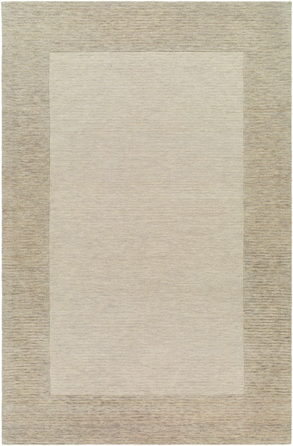 Amadi Contemporary Solid Beige And Brown Wool Area Rug - The Rug Decor