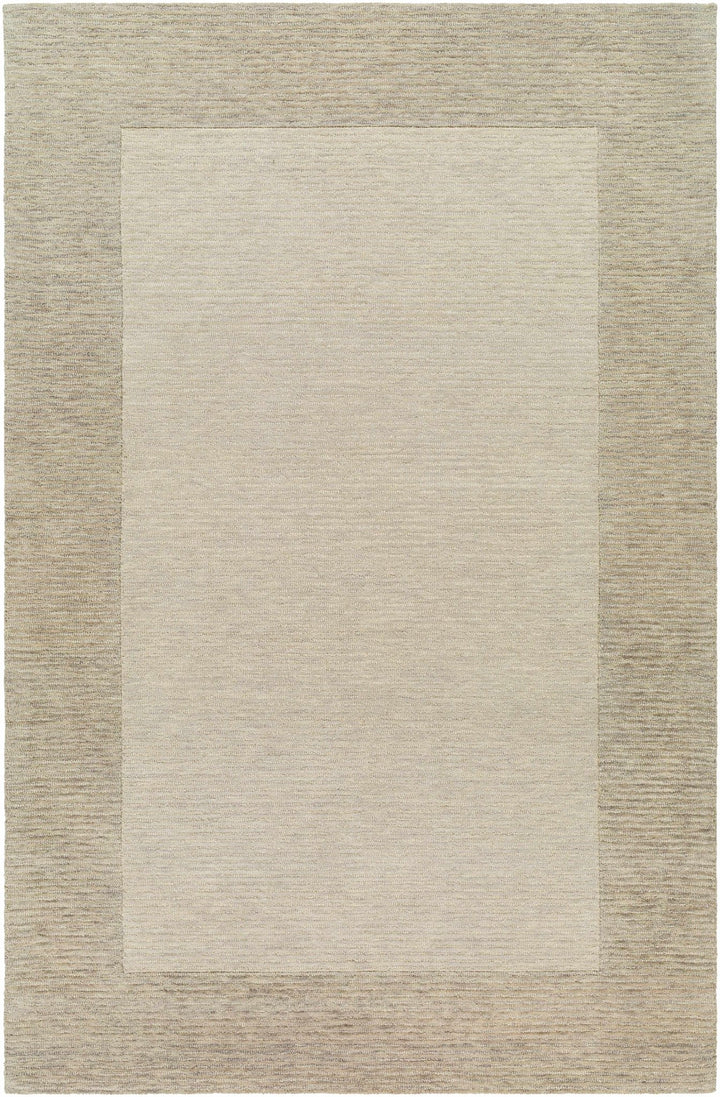Amadi Contemporary Solid Beige And Brown Wool Area Rug - The Rug Decor