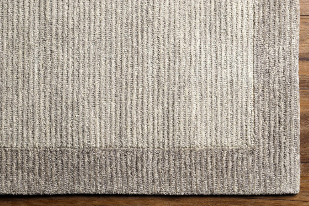 Amadi Contemporary Solid Beige And Brown Wool Area Rug - The Rug Decor