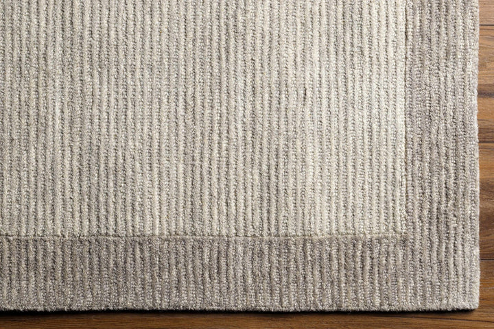 Amadi Contemporary Solid Beige And Brown Wool Area Rug - The Rug Decor