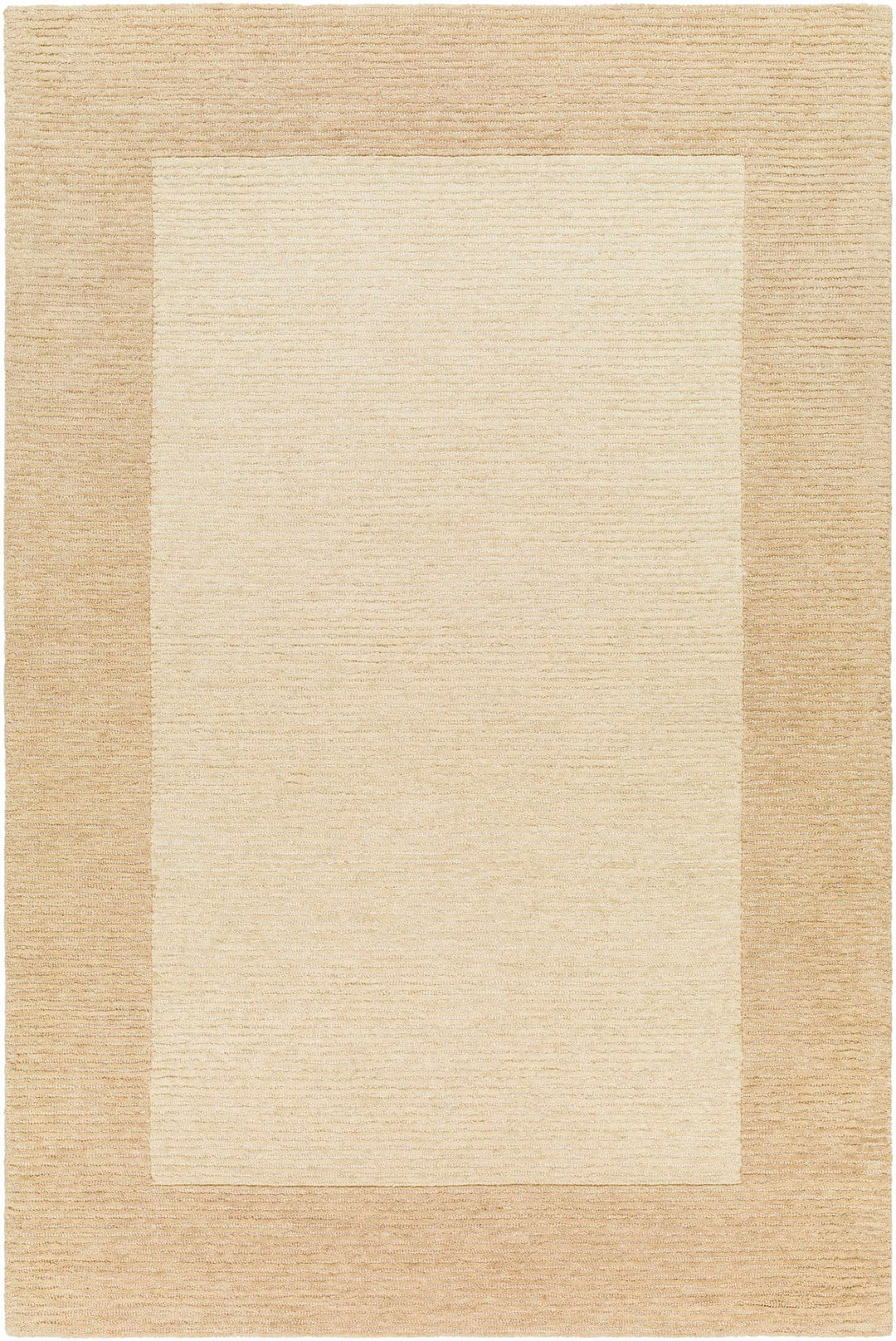 Amadi Modern Solid Beige And Camel Wool Rug - The Rug Decor
