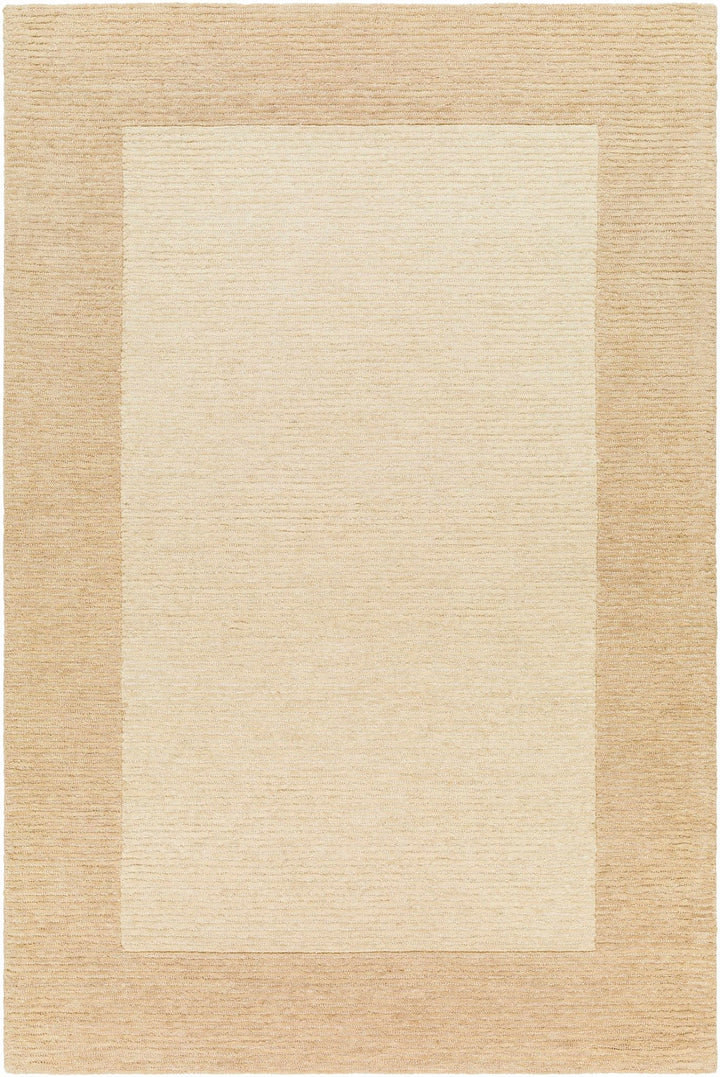 Amadi Modern Solid Beige And Camel Wool Rug - The Rug Decor
