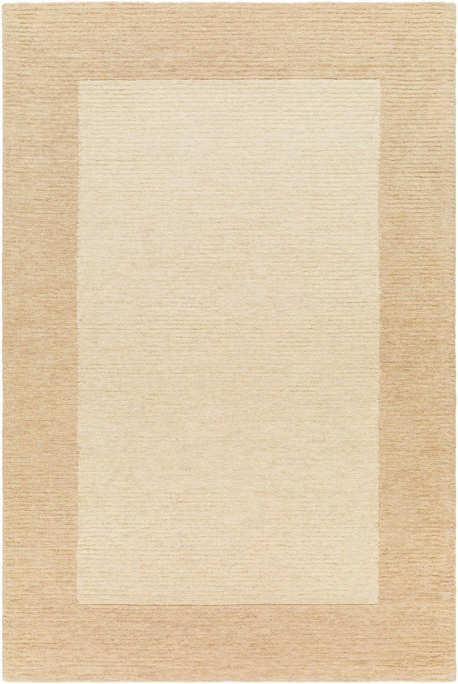 Amadi Modern Solid Beige And Camel Wool Rug - The Rug Decor