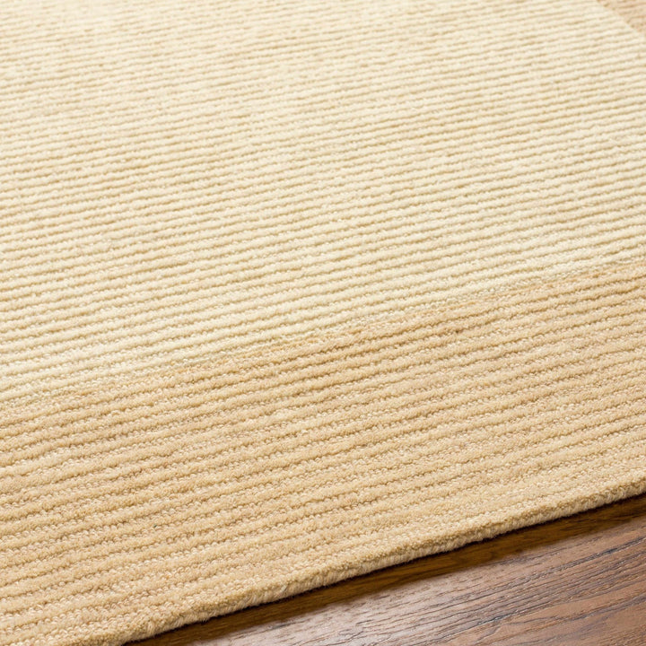 Amadi Modern Solid Beige And Camel Wool Rug - The Rug Decor
