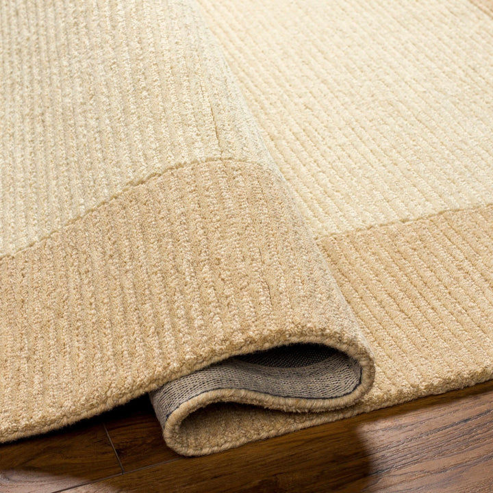 Amadi Modern Solid Beige And Camel Wool Rug - The Rug Decor