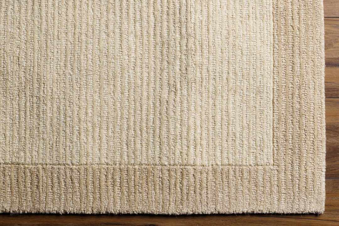 Amadi Modern Solid Beige And Camel Wool Rug - The Rug Decor