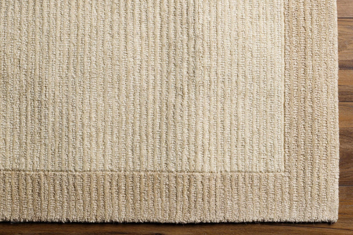 Amadi Modern Solid Beige And Camel Wool Rug - The Rug Decor
