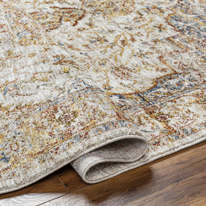 Aman Traditional Beige And Rust Area Rug - The Rug Decor